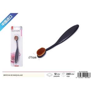 Set di Pennelli per Trucco in Fibra Sintetica Vegana, Pennelli Piatti a Ventaglio con Manico in Metallo, Pennello Singolo per Contorno e Applicazione Correttore, Strumenti di Bellezza - Product Image 1