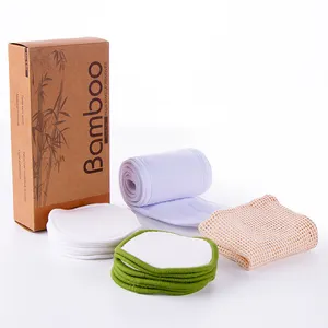 100% coton Noir Oeil Réutilisable Démaquillant Lingettes - Product Image 1