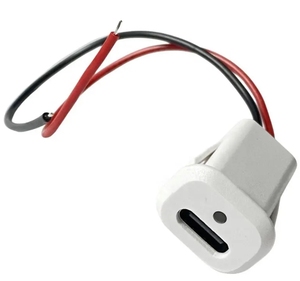 Siyah beyaz Panel montaj USB C dişi konnektör kablo LED göstergesi ile USB-C <span class=keywords><strong>2</strong></span> Pin açık teller güç kablosu şarj portu - Product Image 2