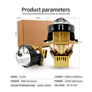 Chenlang <span class=keywords><strong>prix</strong></span> usine Super lumineux 3.0 pouces phares LED 130W avec deux Laser Bi Led projecteur lentille Bi Led projecteur pour voitures - Product Image 5