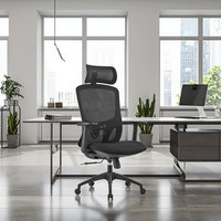Chaise de bureau pivotante de luxe en maille Chaise de conférence moderne avec soutien lombaire réglable Chaises de direction commerciales ergonomiques