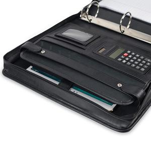 Leo Torresi New Design Genuine Leather Conference Folder Executive Folder for Men & Women- Black - Product Image 2