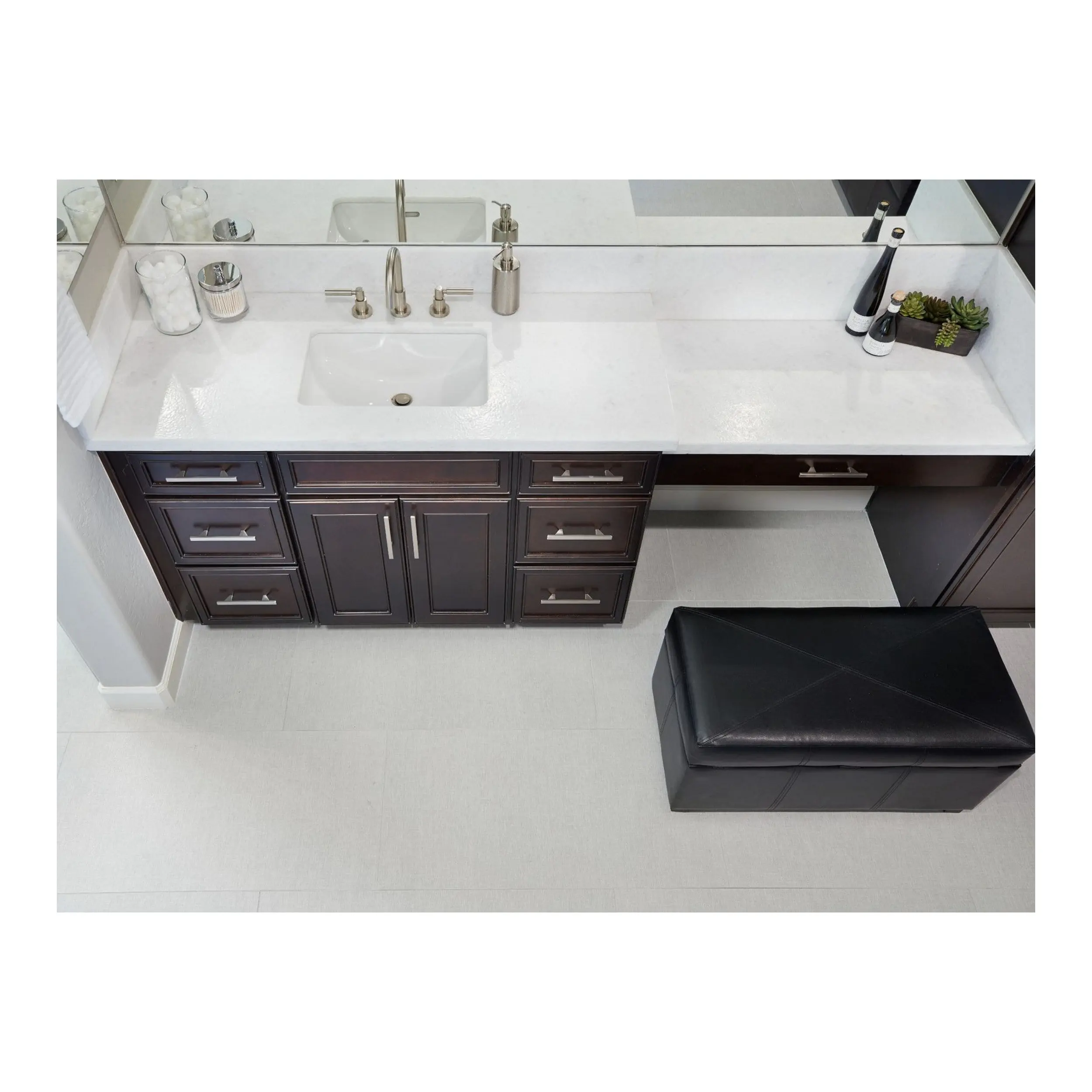 Batu alami Opal putih Satin marmer untuk kamar mandi dapur meja Pulau pelapis dinding hitam Marmo dipoles