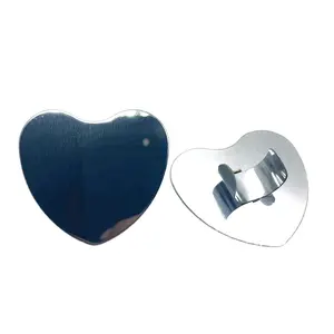 Палитра косметических шпателей из нержавеющей стали серебристого цвета в форме кольца в форме сердца для макияжа