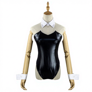 Costume de lapin Sakurajima Mai pour femme adulte, combinaison noire, nœud papillon, bas, oreilles de lapin, leggings, tenue de cosplay anime - Product Image 1