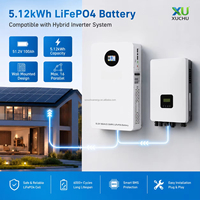 51.2V 100Ah 5kWh 48V 5kw BMS Pack Lifepo4 Sistem Penyimpanan Energi Rumah Baterai Surya Dinding Lithium ESS 200Ah Baterai Cadangan