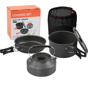 Outdoor Cooking <b>Set</b> HK310 3-4L <b>Nonstick</b> Portable Camping <b>Cookware</b> For 2-3 People - Product Image 2