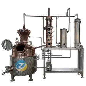 Condenseur de panier à gin de 500l, tête d'oignon de distillation multifonctionnelle, tête en cuivre, tour en cuivre, séparateur de colonne, acier inoxydable