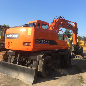 Excavateur Corée 150LC Dh150W-7 d'occasion Doosan utilisé Dh150 Dh140 Dx140 Dx60W pelle sur pneus à vendre - Product Image 1