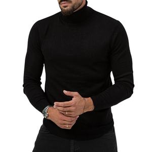 Pull à col roulé en laine pour homme au design moderne, jeune, à manches longues, col haut, épais, tricot d'hiver, anti-rides, approvisionnement ODM - Product Image 6