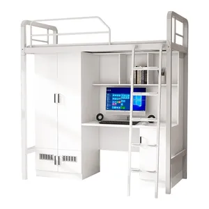 Fournisseur Mobilier scolaire <span class=keywords><strong>Lit</strong></span> pour dortoir <span class=keywords><strong>Lit</strong></span> superposé en métal <span class=keywords><strong>Lit</strong></span> mezzanine pour étudiant adulte avec <span class=keywords><strong>bureau</strong></span> - Product Image 4