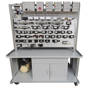 Banco de Trabajo Electro-Neumático de Doble Cara para Capacitación, Equipo Didáctico para Laboratorio Educativo y Formación Profesional - Product Image 1