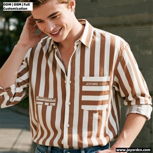 Custom <strong>Pattern</strong> <strong>Design</strong> Mens Long Sleeve Striped Hawaiian <strong>Shirt</strong> Digital Printing Beach <strong>Shirt</strong> Floral Resort Button Down <strong>Shirts</strong> - Product Image 3