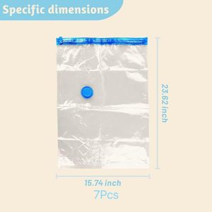 Sac de compression sous vide pour vêtements et couettes, sac de rangement sous vide avec pompe - Product Image 5