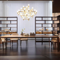 Contemporain Moderne LED Lustre Pendentif Lumière Personnalisable Dimmable Maison Restaurant 220V Villa Appartement Salon Salle À Manger