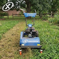 55cm Ultra-Low Profile Benzine Grasmaaier 177F 9PK 600mm Breedte Schudmaaier Zelfrijdende Onkruidverwijderaar voor Palmolieplantages & Wijngaarden