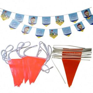 Banderas Decorativas Promocionales, Guirnaldas de Banderines Personalizadas, Bandera de Feliz Cumpleaños - Product Image 1