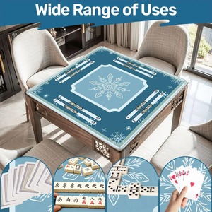 Tapete <span class=keywords><strong>de</strong></span> Aislamiento Acústico para Esquí y Mahjong, 80x80cm, Base <span class=keywords><strong>de</strong></span> Goma Antideslizante, Cubierta para Mesa <span class=keywords><strong>de</strong></span> Póker y Dominó - Product Image 6