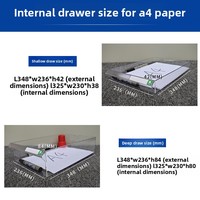 Zhengdong Nouveau classeur multifonctionnel A4 avec tiroir et serrure pour l'efficacité au bureau, stockage d'archives et de données