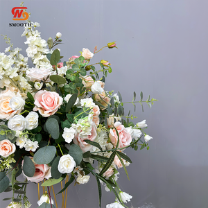 SMOOTH Factory hecho a mano suave seda Artificial Rosa flor bola arreglo Mesa centro de mesa para bodas fiestas Día de San Valentín - Product Image 2