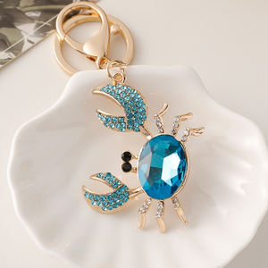 سلسلة مفاتيح كراب كريستالية لامعة زينة حيوانات كرتونية لطيفة للحقيبة تزيين السيارة سلسلة هدايا مفاتيح عصرية - Product Image 2