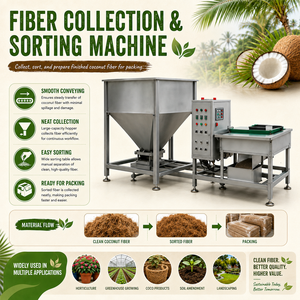 Machine à extraire la fibre de noix de coco, machine à déchiqueter la noix de coco, déchiqueteuse, ligne de production de machine à coco coir, vente chaude - Product Image 4