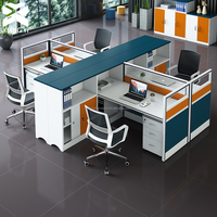 Poste de travail en îlot pour centre d'appels, bureau 6 personnes avec cloison, mobilier BPO, table de bureau Philippines, Escritorio