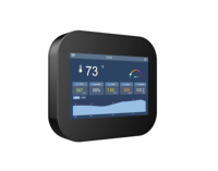 Monitor Kualitas Udara CO2 Rumah Pintar CH60 WiFi Layar Sentuh Sensor Kelembaban Bahan PC/ABS Anti-Korosi untuk Komersial
