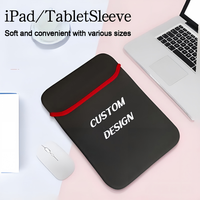 Housse pour ordinateur portable et tablette en néoprène avec logo personnalisé, ultra-fine, écologique, imperméable, fermeture sans fermeture éclair, sac de protection pour ordinateur