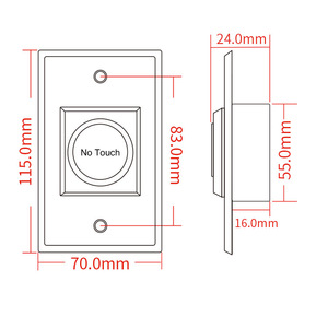 Tombol keluar inframerah tidak ada sentuh kontrol akses pintu tombol tekan keluar untuk melepas tombol saklar - Product Image 6