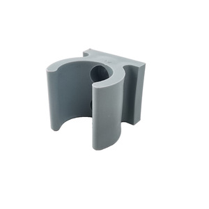 Pipe <b>Clamp</b> 22 Mm U Shaped Plastic Pipe Sleeve For Toilet Chair Accessories Metric Size Gray Color - Product Image 2