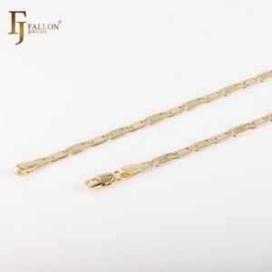 שרשראות מרינר פלטינה 4.1 מ\\\"מ של FJ Fallon, תכשיטי אופנה, מצופות בזהב 14 קראט על בסיס פליז, דוגמית זמינה - Product Image 4