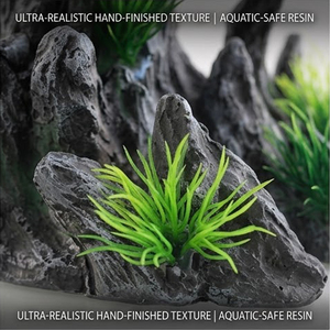 Accessoire décoratif pour aquarium, paysage artificiel de montagne, pierre, arbre, roche, grotte, plastique, ornement moderne pour aquarium, boîte, tige - Product Image 5