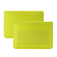 Housse pour ordinateur portable fine avec support pliable réglable et rangement pour accessoires, sacoche pour ordinateur portable en cuir