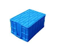 Caisses logistiques en plastique robustes et empilables pour usage domestique ou en supermarché, 640*420*310mm, pour le transport et le manutention.