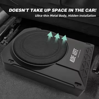 Caisson de basses puissant RC 10 pouces sous le siège Caisson de basses mince actif pour système audio de voiture Caisson de basses sous le siège