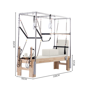 Reformer de Madera de Roble y Arce 3 en 1 con Torre C2, Equipo de Fitness para el Hogar, Entrenamiento de Core, Reformer C2, Equipo de Fitness C2 para el Hogar - Product Image 3