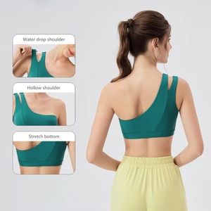 Soutien-gorge de sport asymétrique dos nu pour <span class=keywords><strong>femme</strong></span>, haute intensité, antichoc <span class=keywords><strong>et</strong></span> anti-vibration, idéal pour le yoga <span class=keywords><strong>et</strong></span> le sport – Meilleure vente - Product Image 4