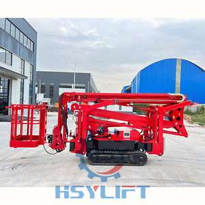 20 मीटर 230 किलोग्राम स्पष्ट कॉम्पैक्ट आदमी लिफ्ट, ट्रैक पर स्व-चालित क्रॉलर स्पाइडर बूम लिफ्ट - Product Image 3