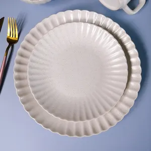 Japanese Style Ceramic Plates Bowls & Coffee Mugs Unique Speckle Glaze Scratch Resistant Suitable For Home Party Restaurant