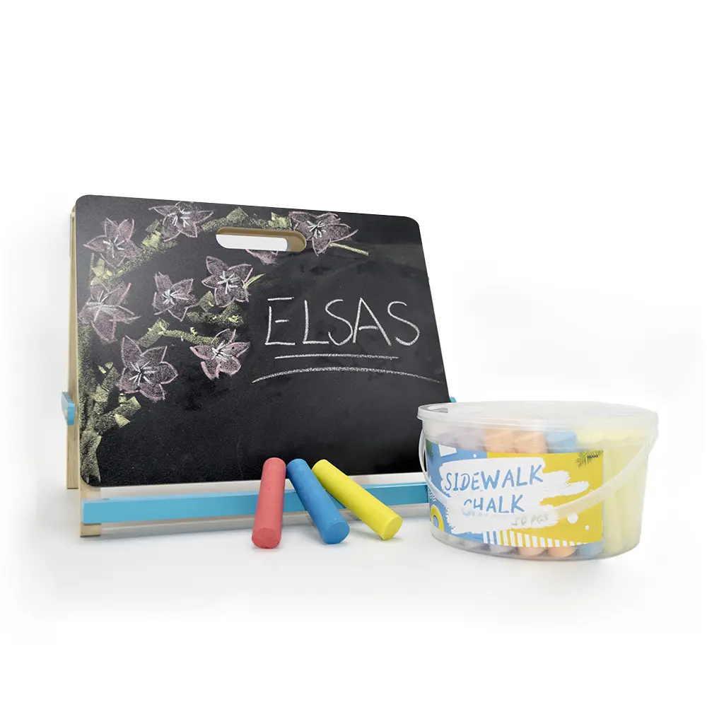 Elsas kreative Kinder Box mit Kreide Outdoor ungiftige farbige Kreide Fun Dustless Jumbo Sidewalk Chalk
