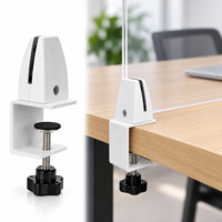 Support de fixation réglable en alliage d'aluminium de type C pour écran de bureau, support de cloison de bureau, support de séparation de poste de travail à torsion manuelle