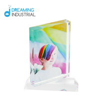 Vierges de sublimation rectangle rond cadre pour médaille photo trophée en cristal de sublimation