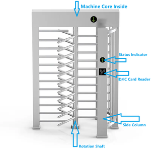 ประตูควบคุมการเข้าออกแบบหมุนได้เต็มรูปแบบ พร้อมระบบ RFID จดจำใบหน้า วัสดุสแตนเลส IP65 ผลิตตามสั่ง - Product Image 2