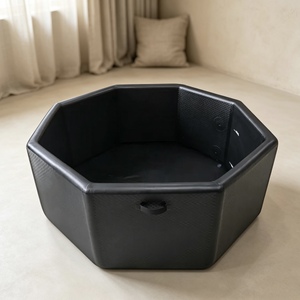Premium luxury black bathing set with stable square edge structure for family hot and cold dual use leisure Ice <b>Bath</b> Tub - Product Image 1