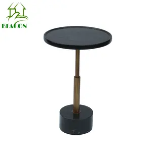 Knock down packing hot sale luxury high end black marble block coffee table foshan supplier