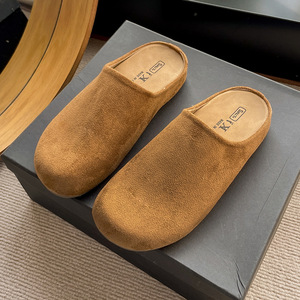 Wholesale Custom OEM Clog <strong>Mules</strong> Women <strong>Men</strong> Suede Upper Closed Toe Slip on Casual Home Outdoor <strong>Slippers</strong> - Product Image 5