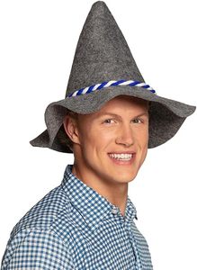 Unisex Adult Filz Tiroler Hut Traditionelles Oktoberfest Bayern Räuber hut <span class=keywords><strong>Grauer</strong></span> Filzhut Mit Weiss - Product Image 6