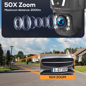 Caméra solaire LS VISION 3K 50X zoom optique double objectif 6MP 4G carte SIM PTZ surveillance WIFI sécurité extérieure suivi humanoïde - Product Image 3