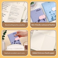 Carnet de poche mini Panda Buckle, 100 feuilles vierges, motif dessin animé, esthétique soignée, cadeau mignon pour étudiant